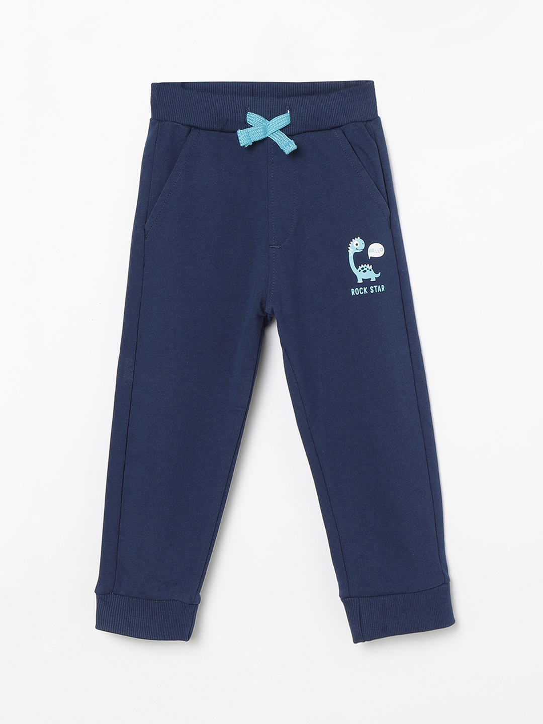 

Juniors by Lifestyle Infant Boys Navy Blue Solid Slim-Fit Joggers
