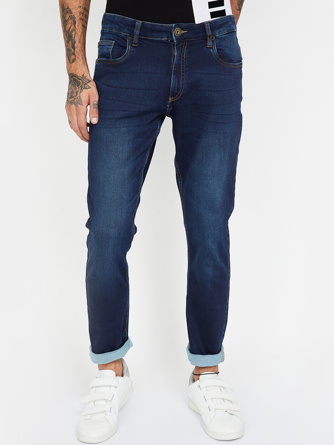 

Forca by Lifestyle Men Blue Slim Fit Mid-Rise Clean Look Jeans