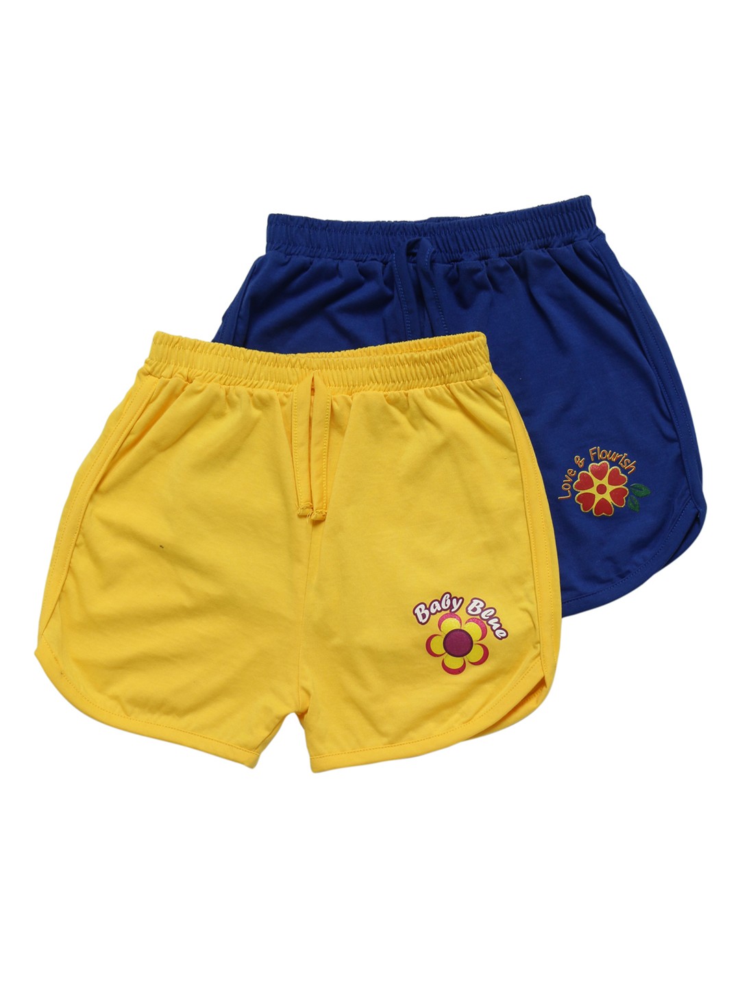 

YK Girls Assorted Pack Of 2 Solid Regular Shorts