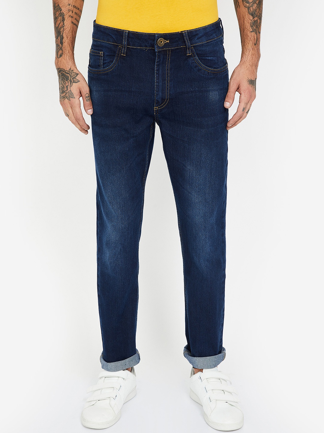 

Forca by Lifestyle Men Navy Blue Slim Fit Mid-Rise Clean Look Jeans