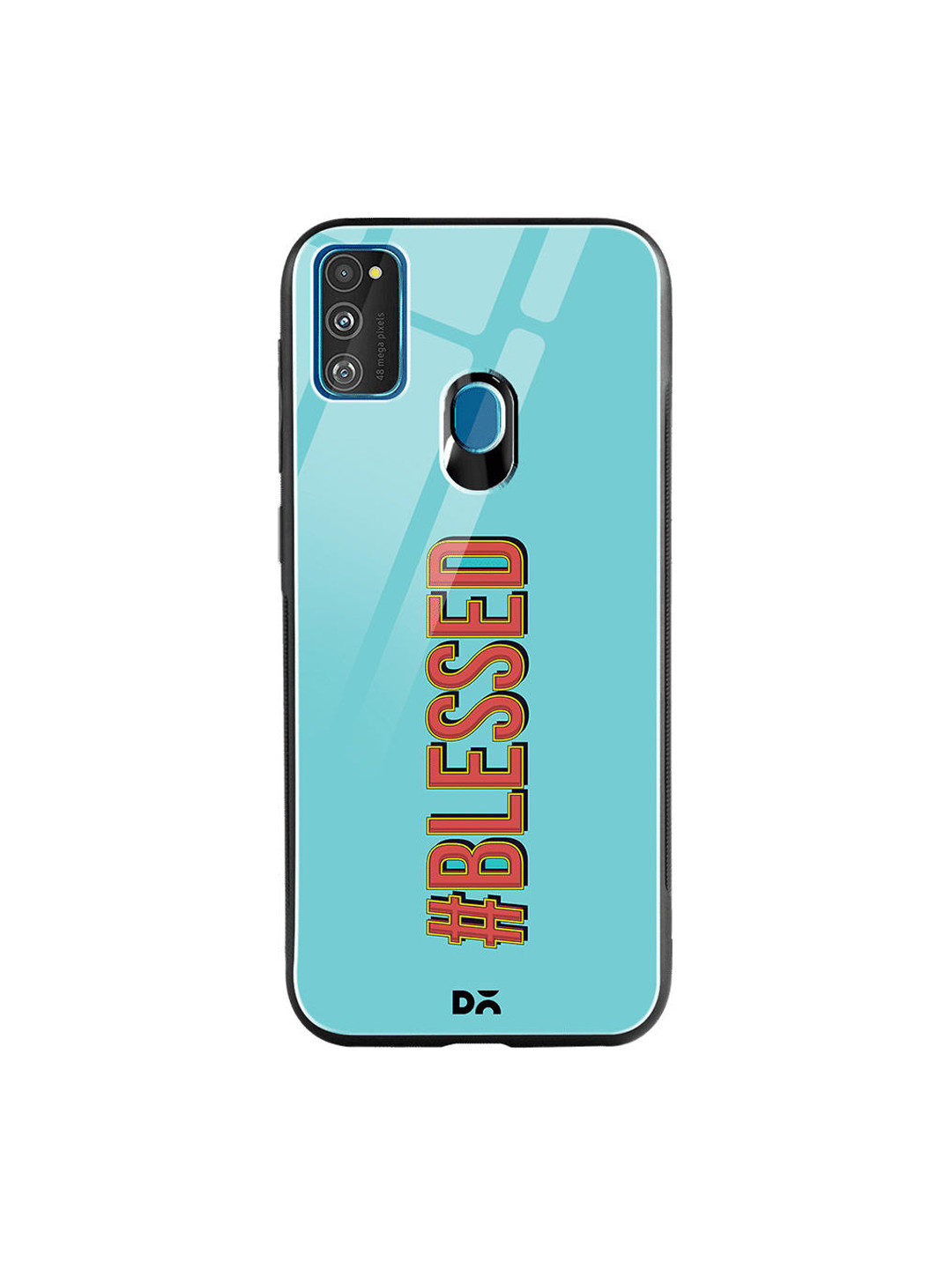 

DailyObjects Blue & Orange Blessed Printed Samsung Galaxy M30S Glass Mobile Cover