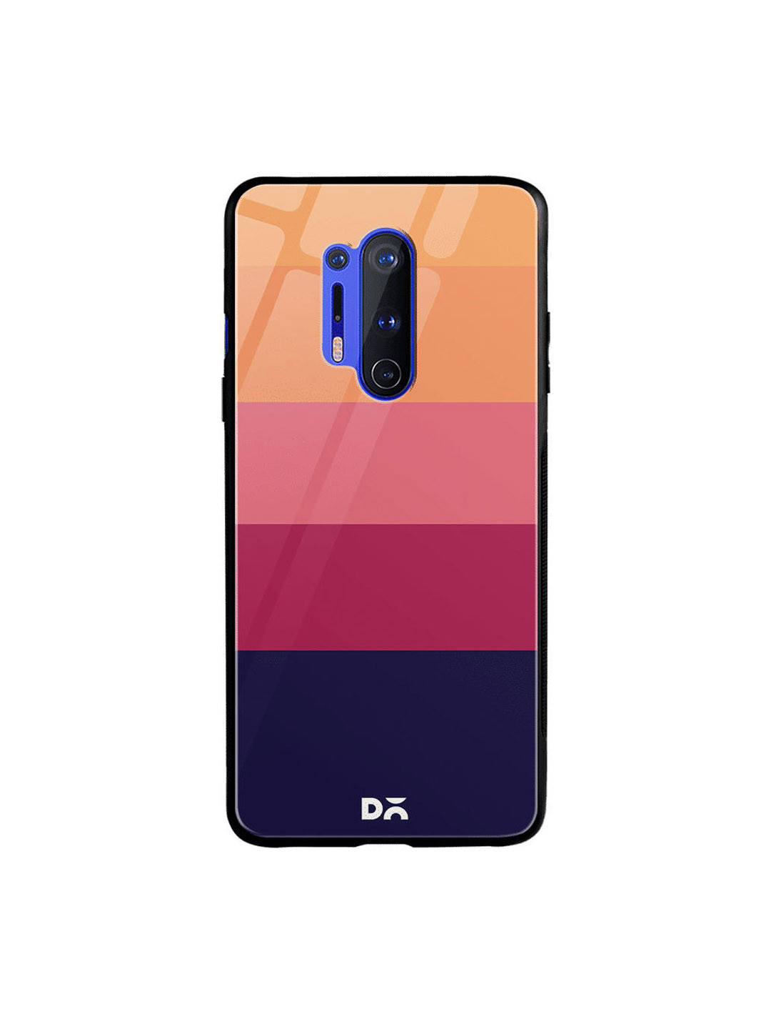 

DailyObjects Orange & Pink Striped Coral Quin OnePlus 8 Pro Glass Case