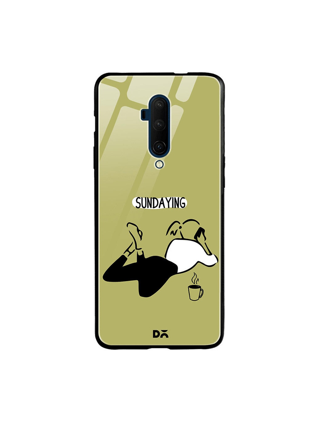 

DailyObjects Green & Black Printed Sundaying OnePlus 7T Pro Glass Case