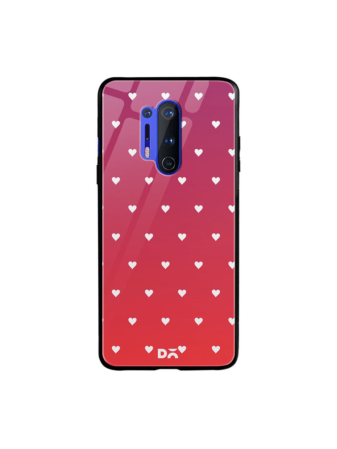 

DailyObjects Pink & White Berry Heart OnePlus 8 Pro Glass Case Cover