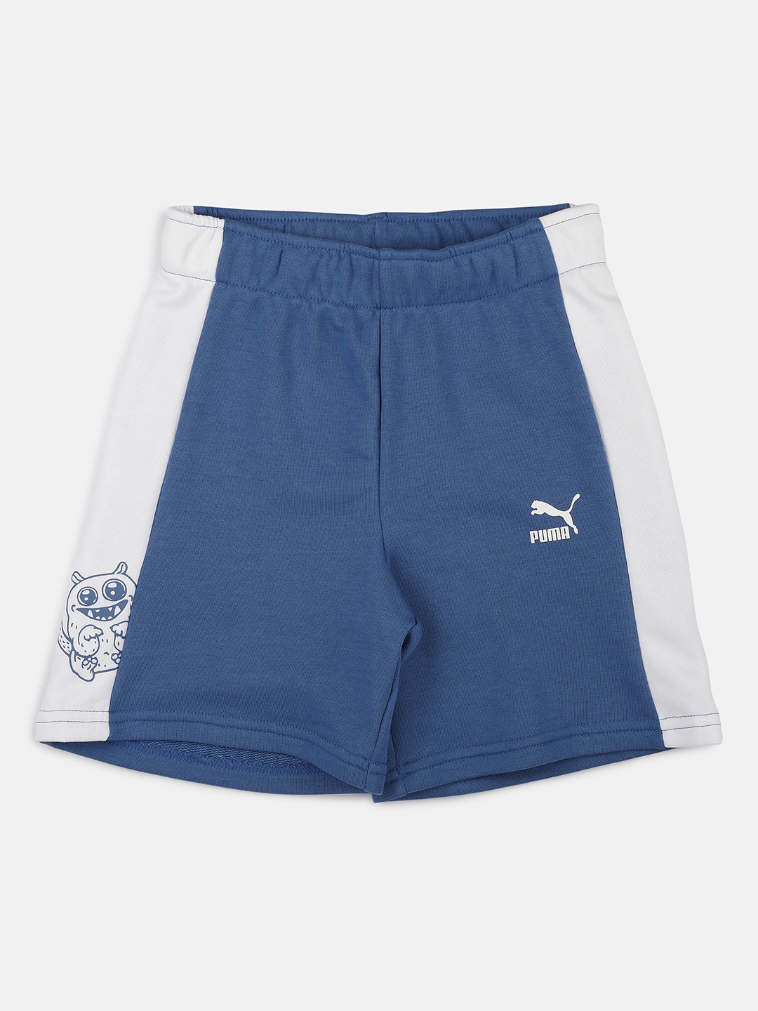 

Puma Kids Blue Colourblocked Regular Fit Regular Monster Shorts