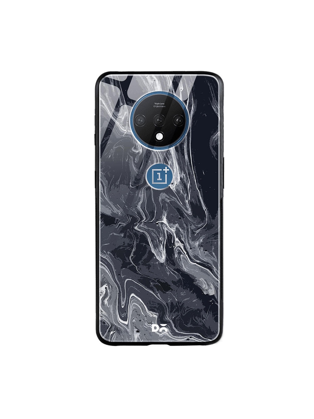 

DailyObjects Black & Grey Marble OnePlus 7T Glass Mobile Case