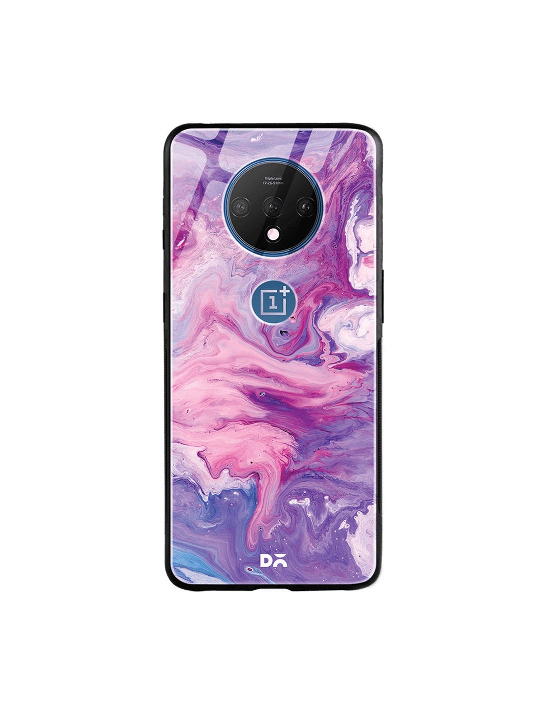 

DailyObjects Pink & Purple Marble Unicorn OnePlus 7T Glass Case
