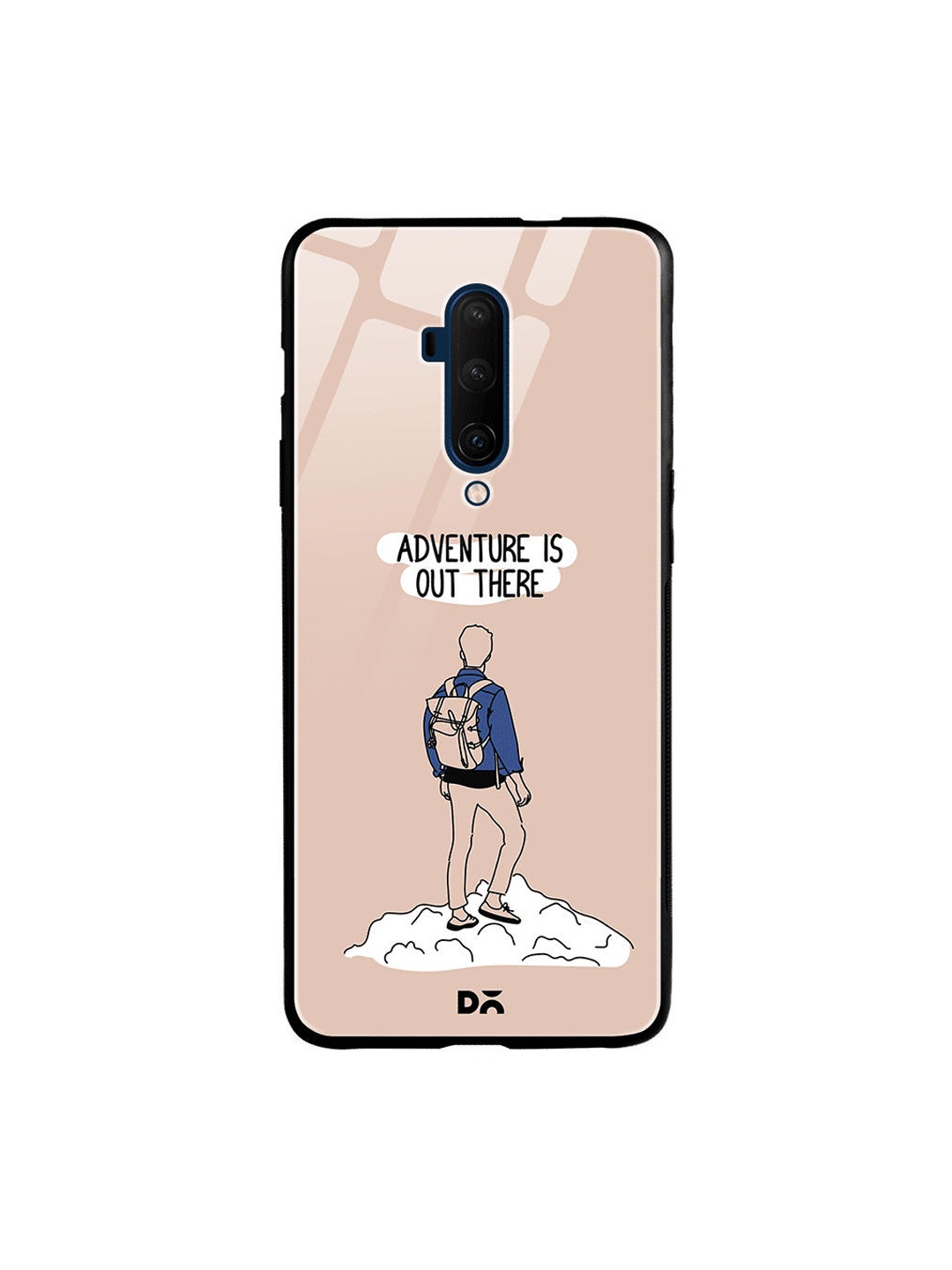

DailyObjects Pink & Blue Adventure Out Printed OnePlus 7T Pro Glass Case
