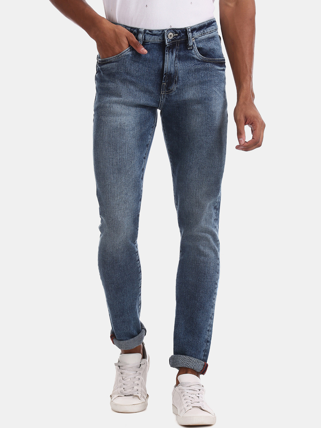 

Arrow Sport Men Blue Skinny Fit Mid-Rise Clean Look Jeans