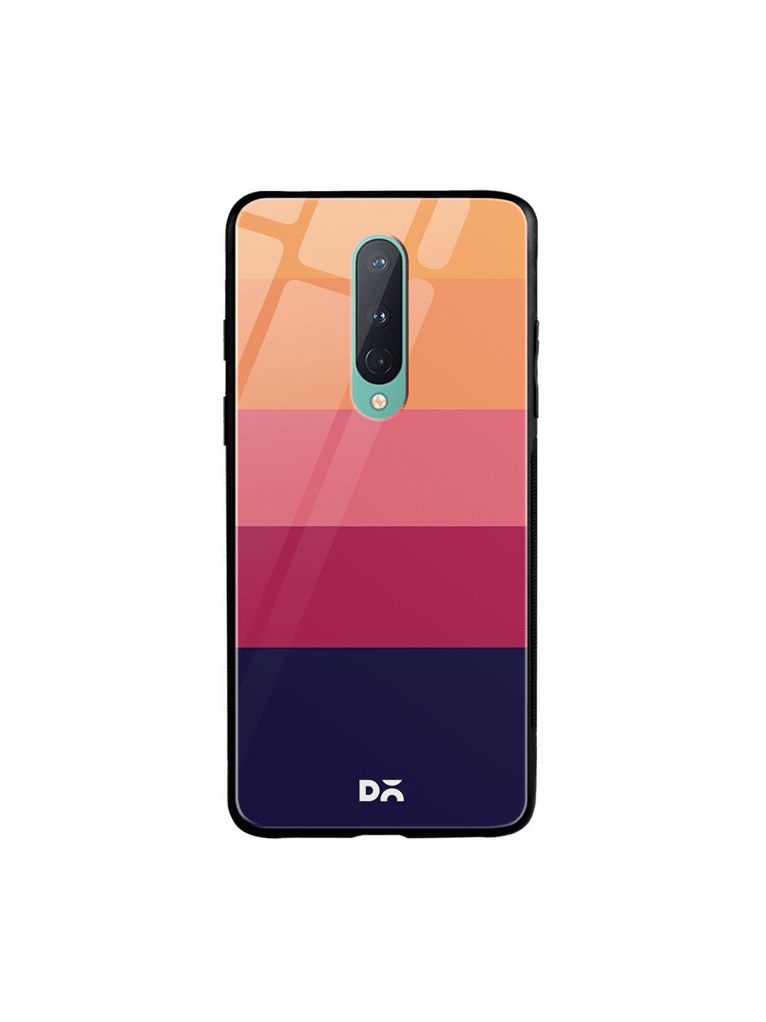 

DailyObjects Coral & Pink Striped Quin OnePlus 8 Glass Mobile Case