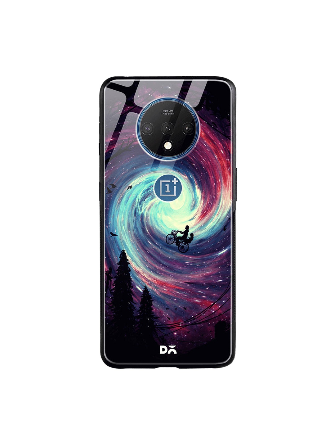 

DailyObjects Black & Blue Adventure Time OnePlus 7T Glass Case Cover
