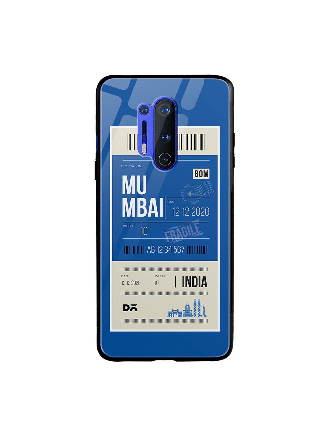 

DailyObjects Blue & White Mumbai City Tag OnePlus 8 Pro Mobile Case