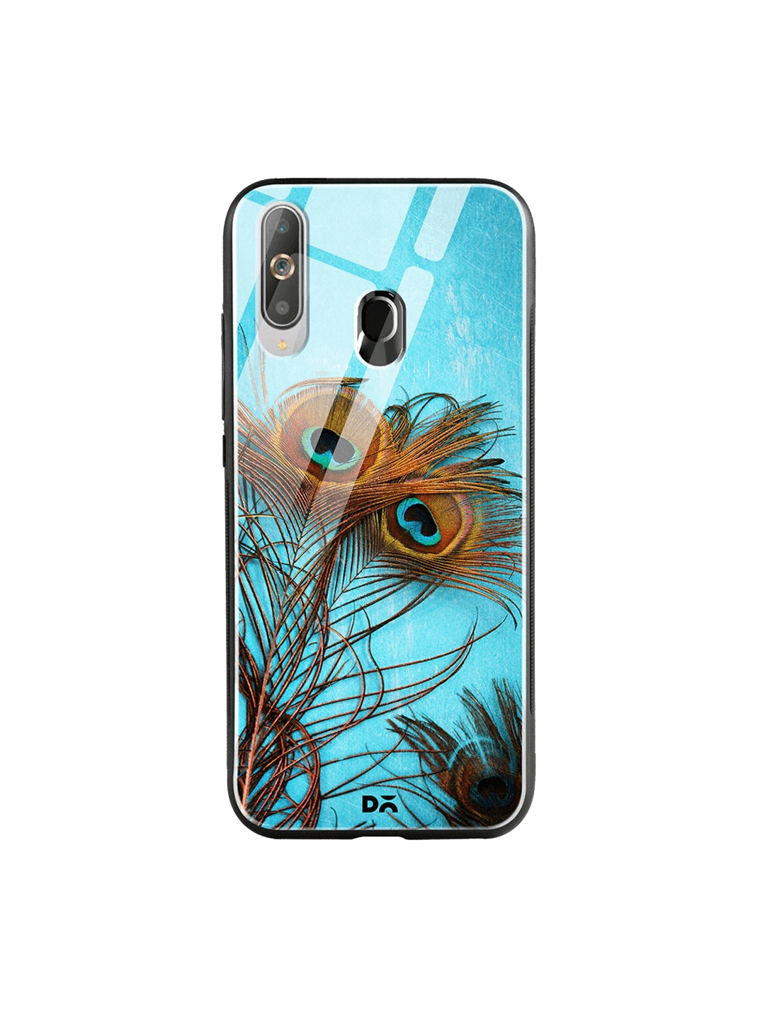 

DailyObjects Blue & Green 3 Peacock Feathers Samsung Galaxy M40 Glass Case