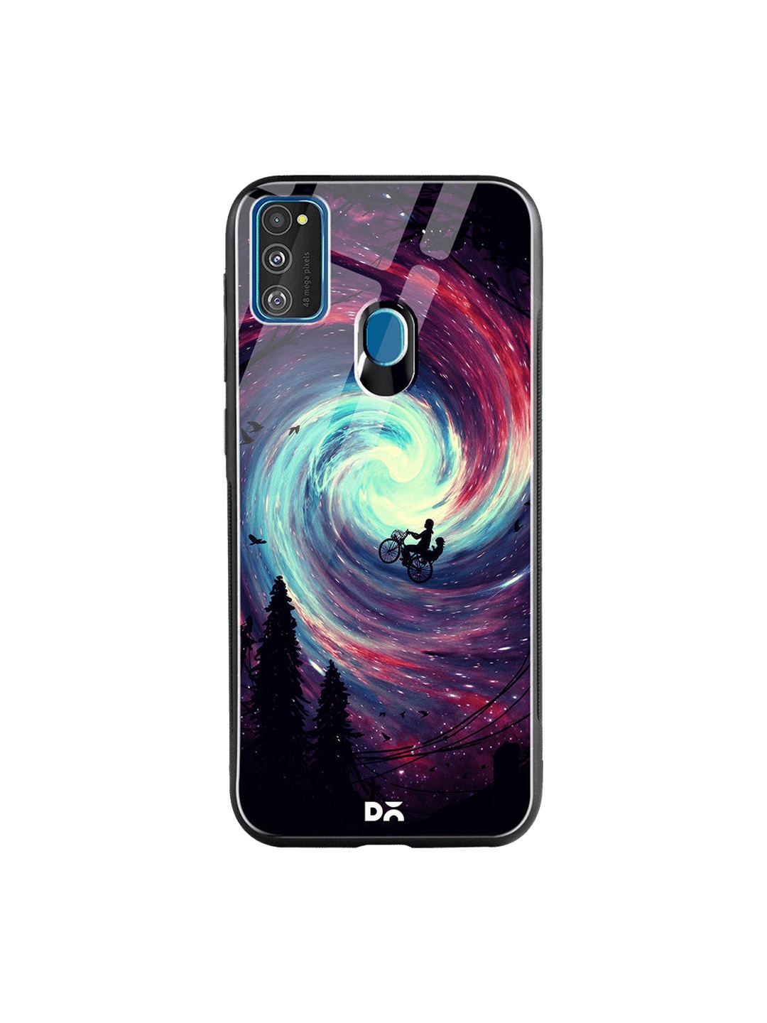 

DailyObjects Black & Blue Adventure Time Samsung Galaxy M30S Glass Case