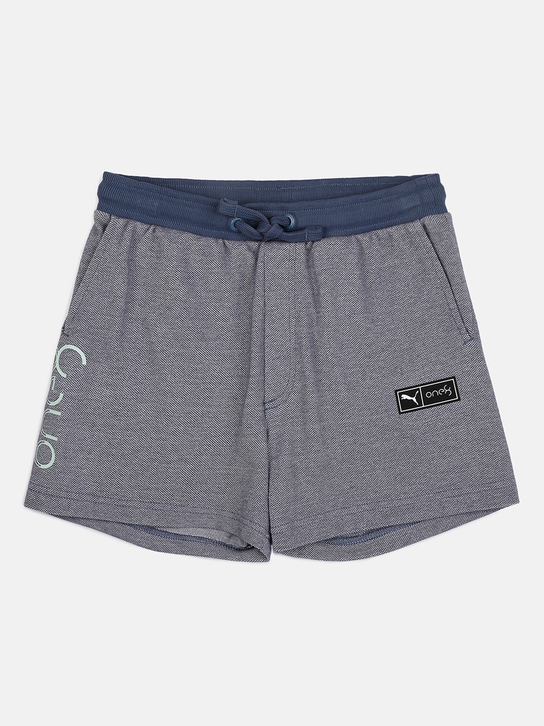 

Puma Boys Blue Printed Regular Fit VK Sports Shorts