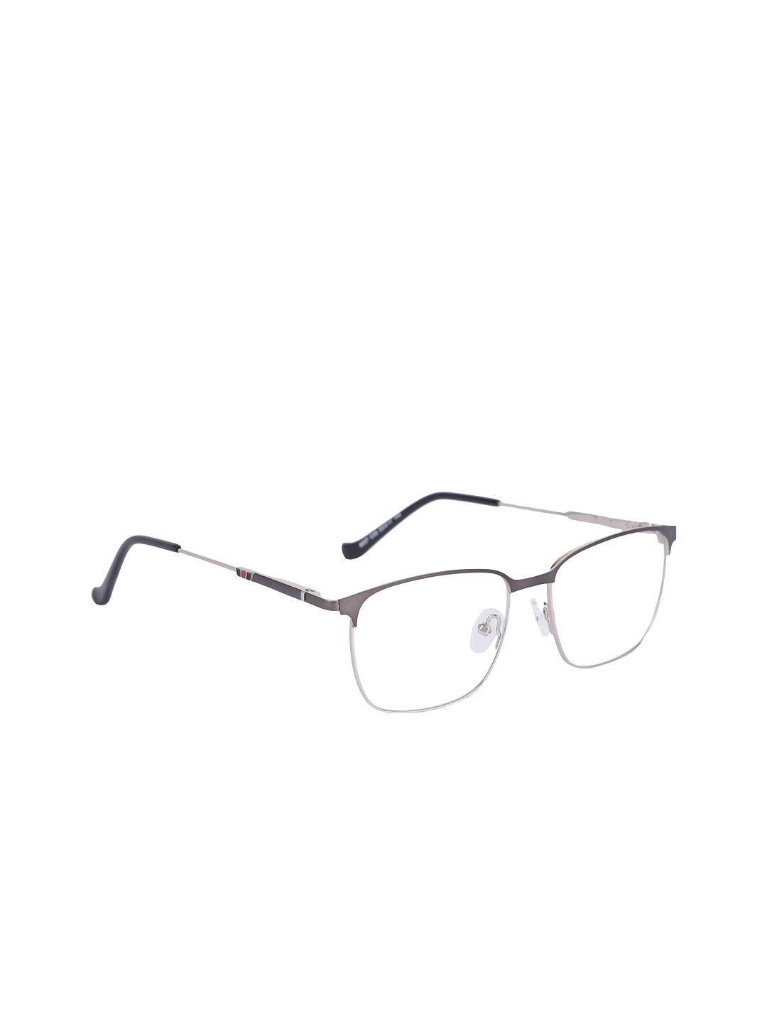 

MARC LOUIS Men Grey & Silver-Toned Solid Half Rim Rectangle Frames ML8007