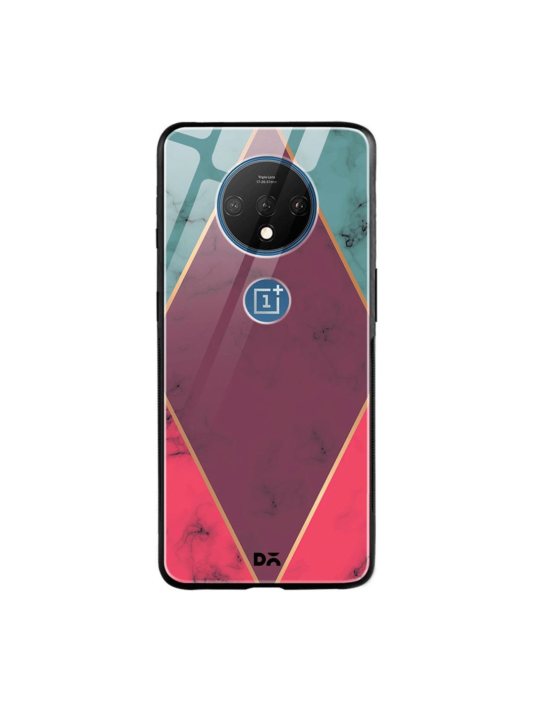 

DailyObjects Sea Green & Purple Marble Design 32 OnePlus 7T Glass Case