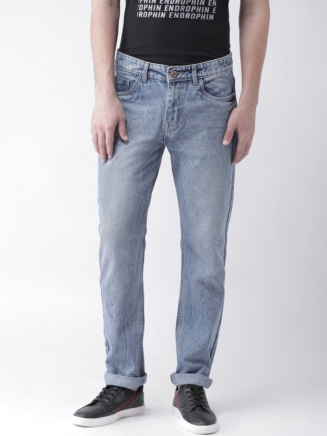 FEVER Men Blue Straight Fit Mid-Rise Clean Look Jeans
