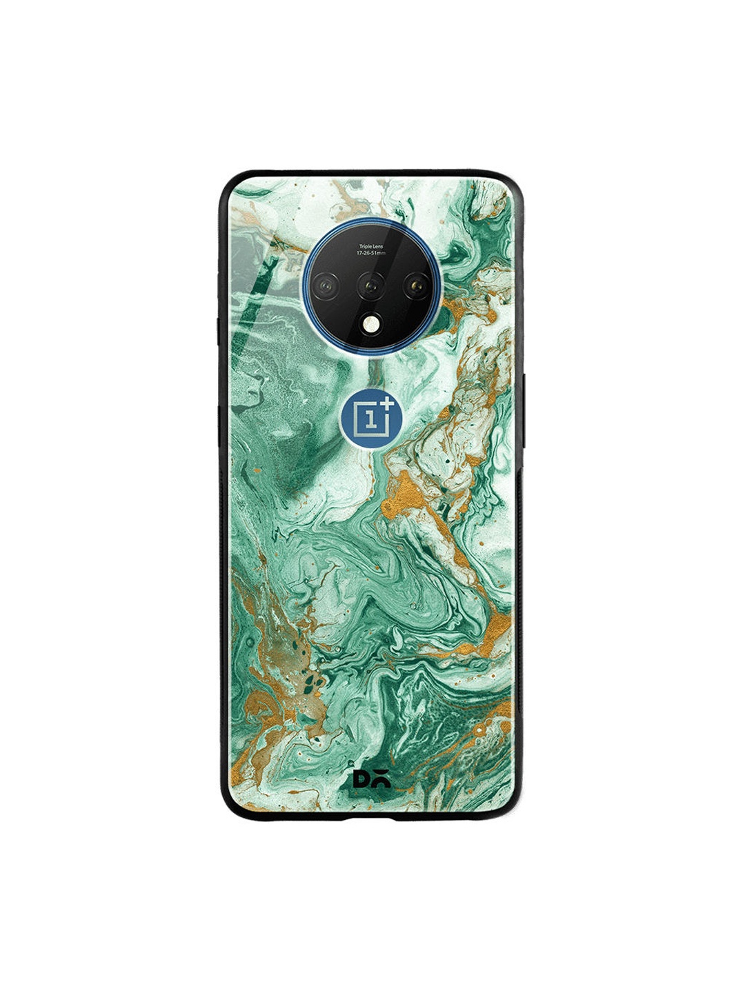 

DailyObjects Sea Green & Gold-Toned Marble Forest OnePlus 7T Glass Case