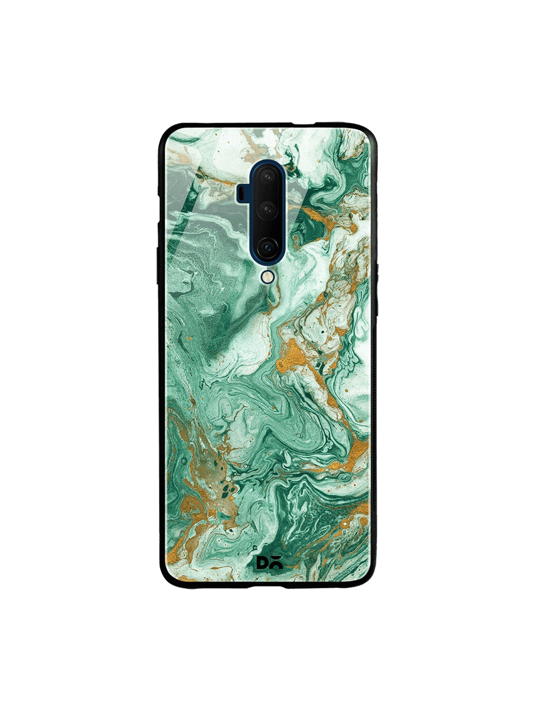 

DailyObjects Sea Green & Gold-Toned Marble Forest OnePlus 7T Pro Glass Case
