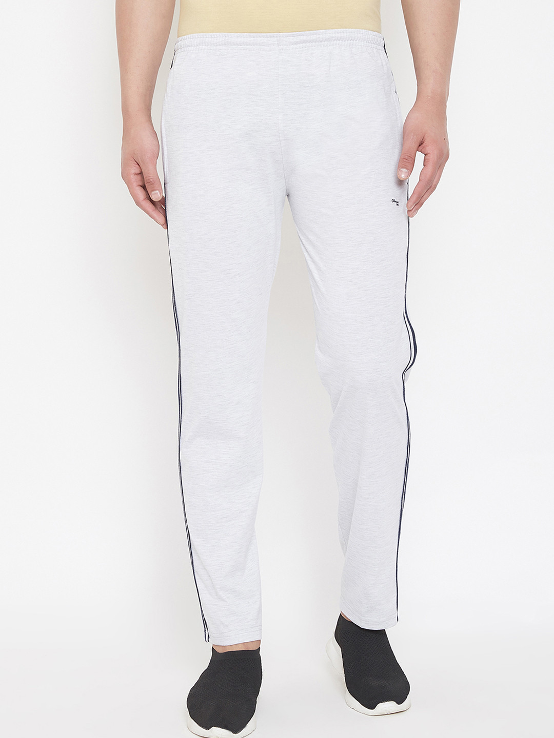 

Okane Men Grey Solid Track Pants