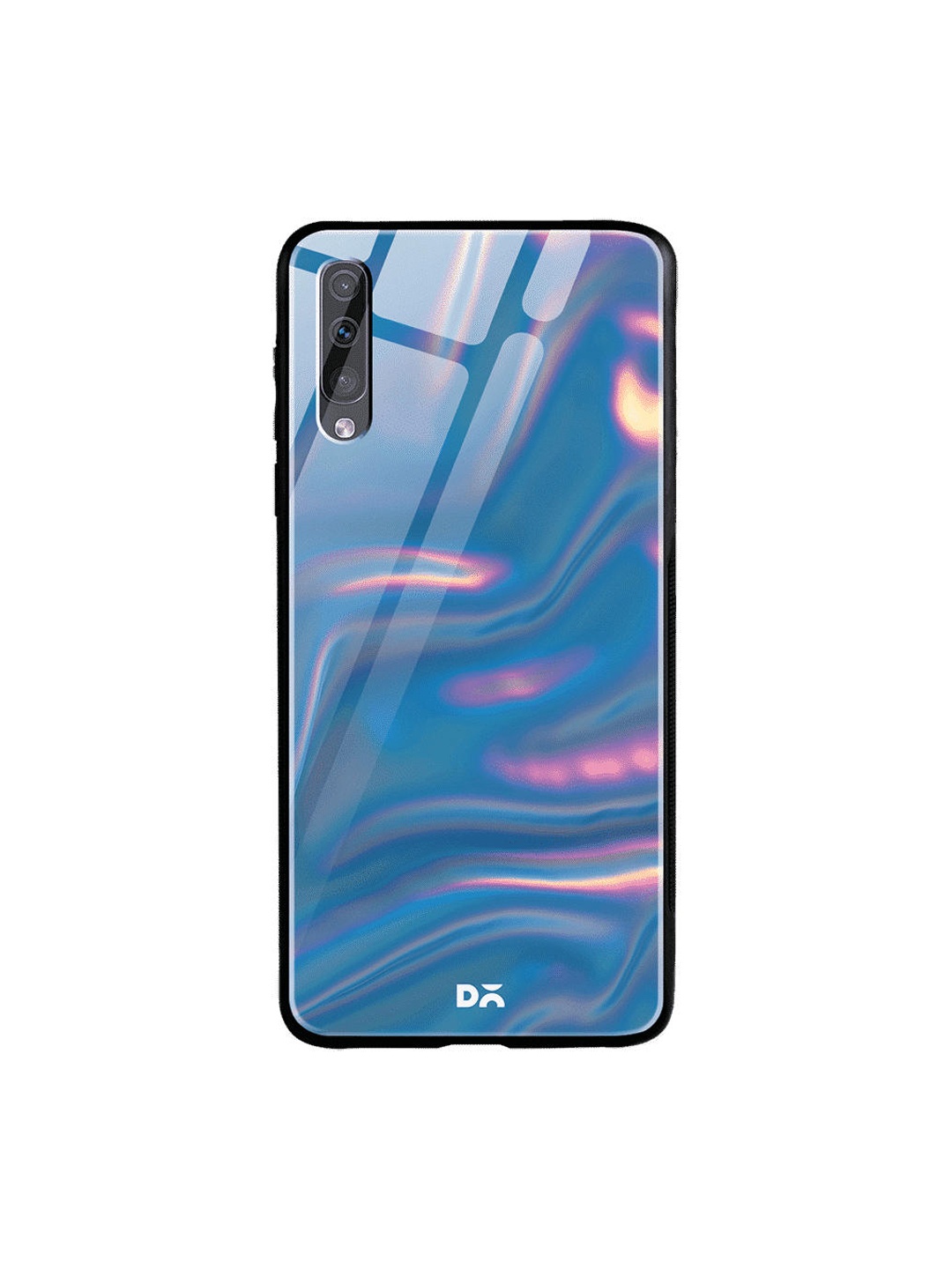 

DailyObjects Blue & Pink Holo Satin Samsung Galaxy A50s Glass Mobile Case