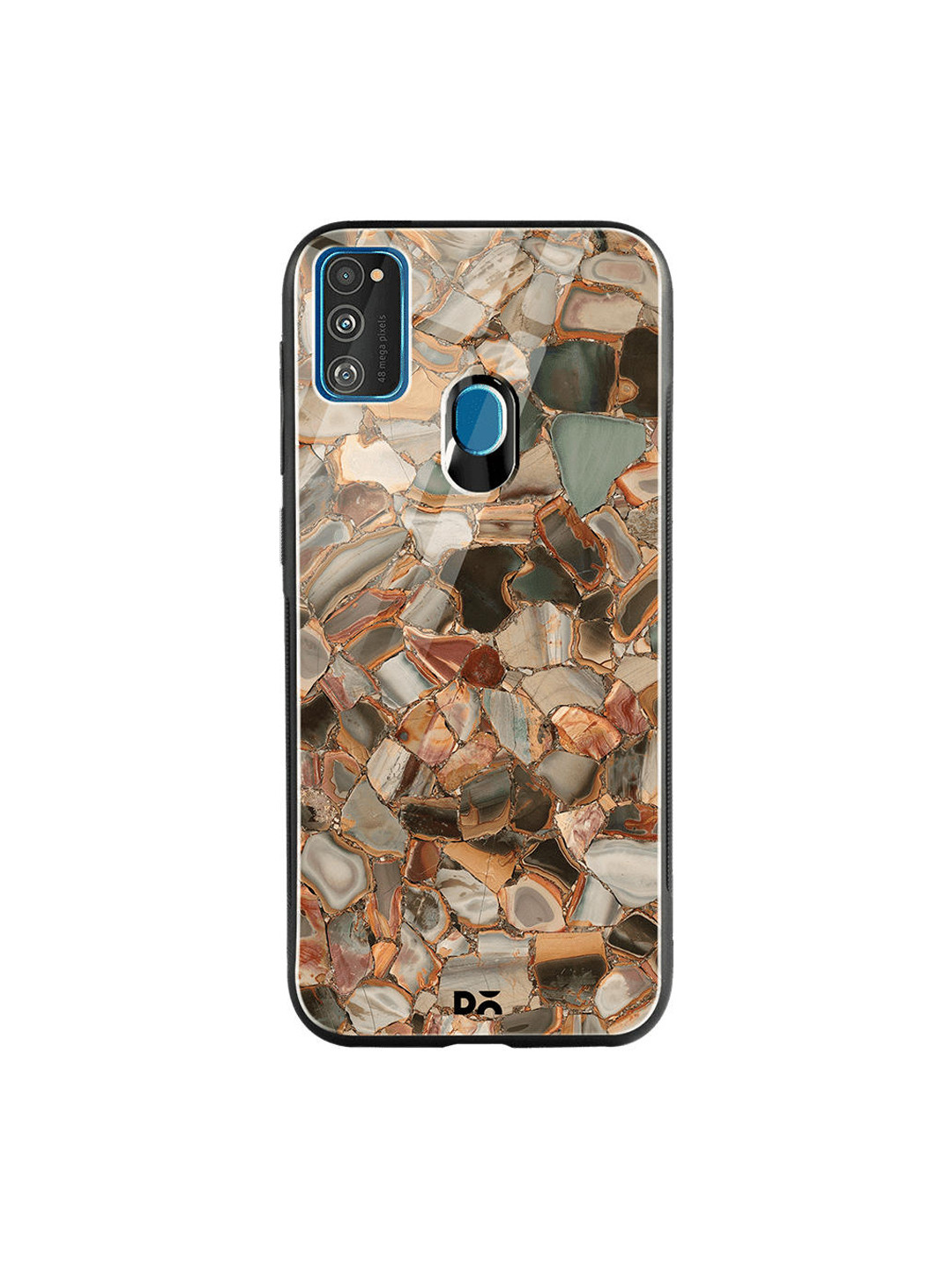 

DailyObjects Brown & Grey Marble Mosaic Samsung Galaxy M30S Glass Case