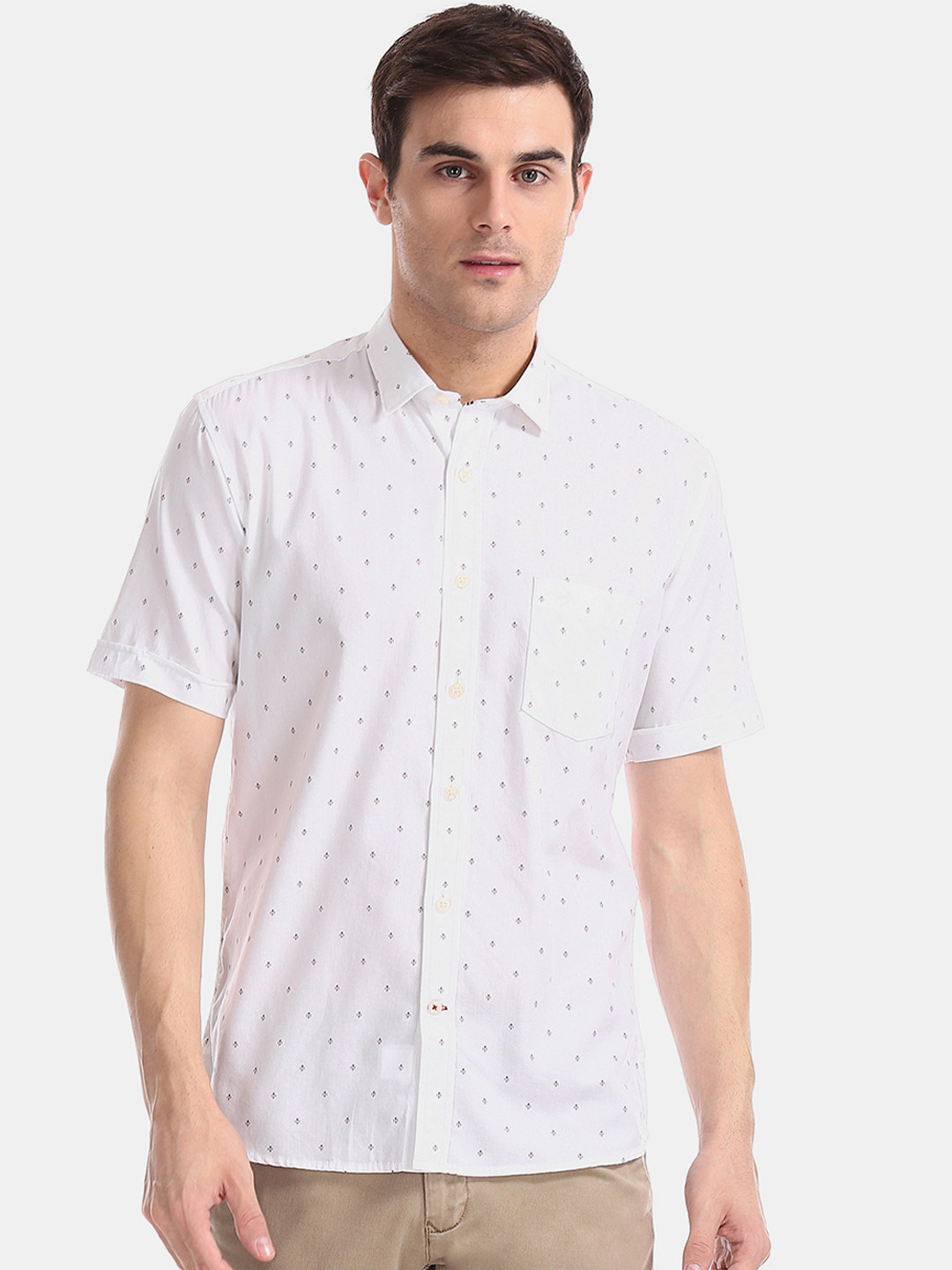 

Arrow Sport Men White Regular Fit Printed Casual Shirt