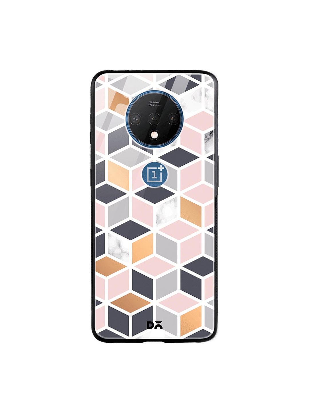 

DailyObjects Pink & Grey Marble Design 49 OnePlus 7T Glass Mobile Case