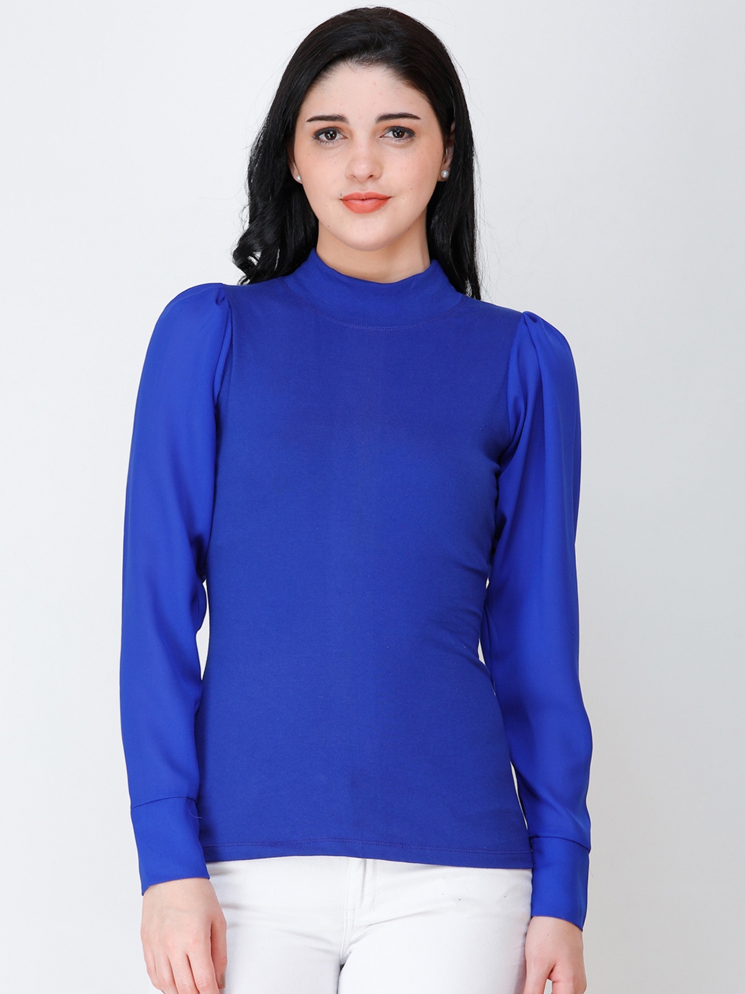 

SCORPIUS Women Blue Solid Top