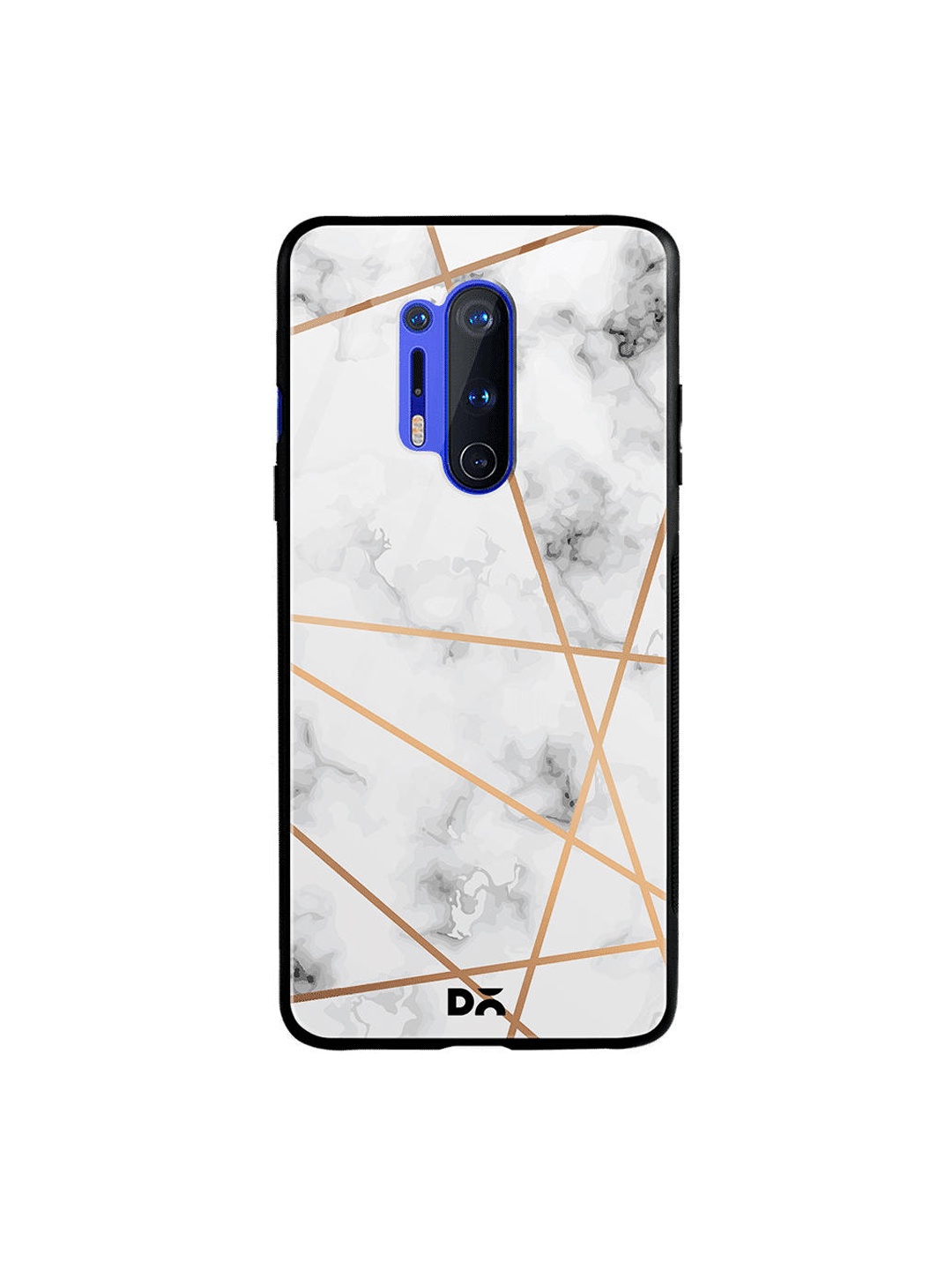 DailyObjects Grey & White Marble Lines OnePlus 8 Pro Glass Case