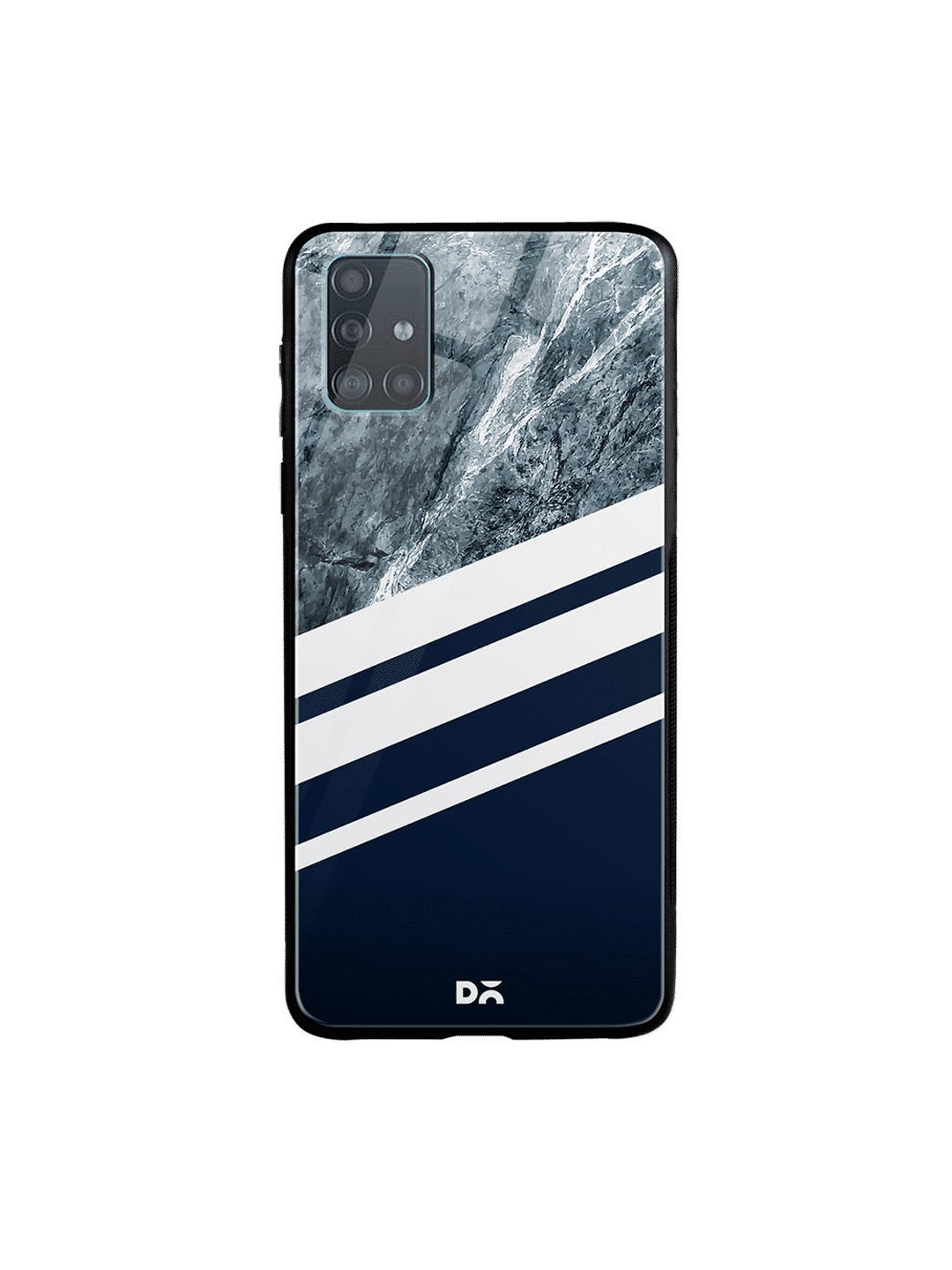 

DailyObjects Navy Blue & White Marble Samsung Galaxy A51 Glass Case