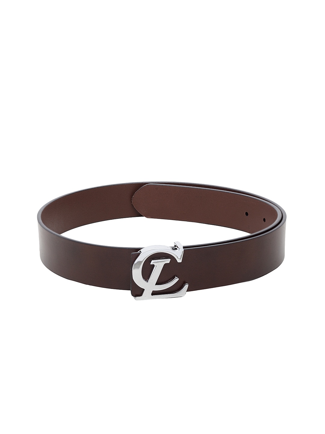 Carlton London Men Brown Solid Leather Belt