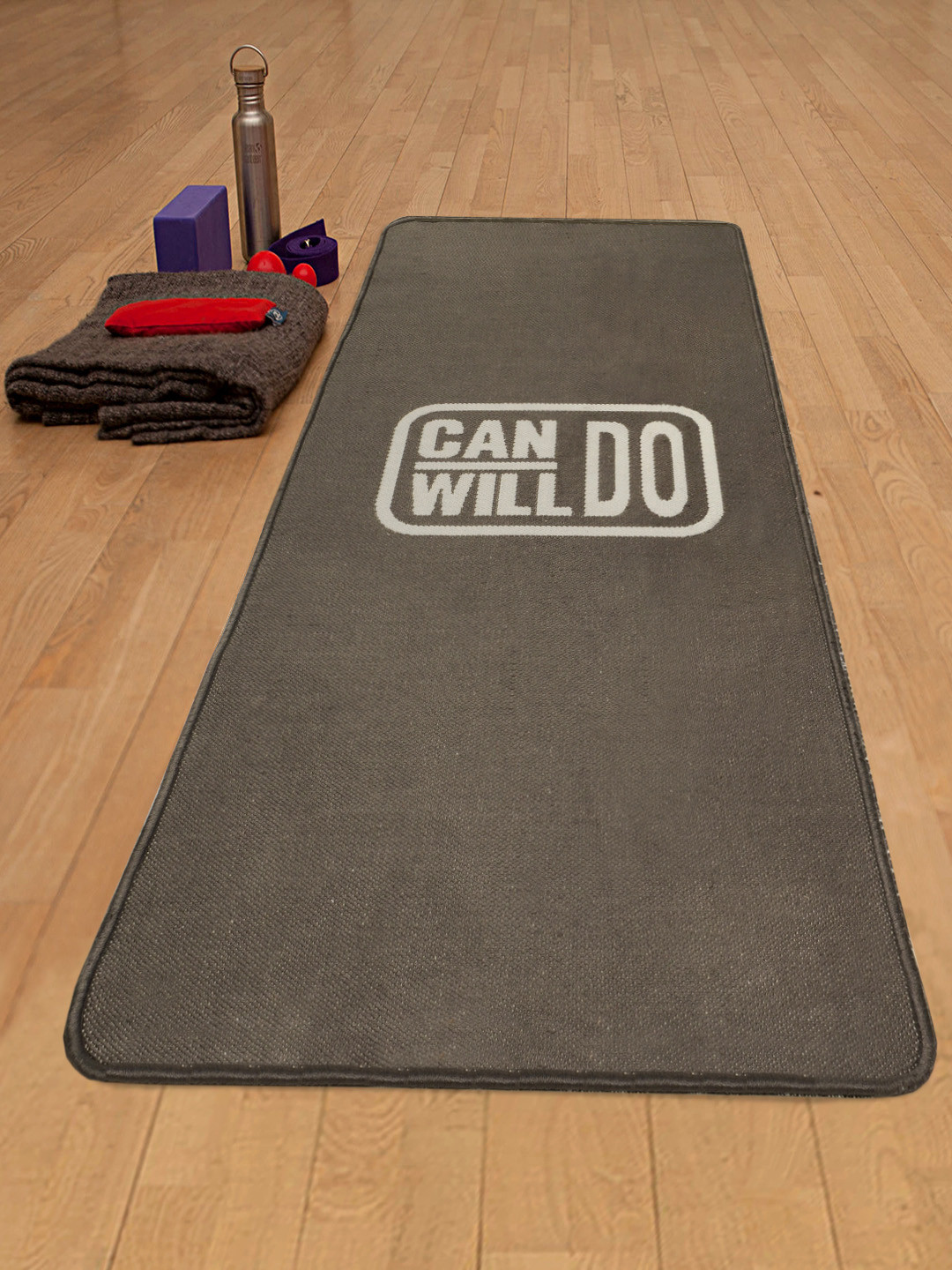 

Saral Home Grey Printed Anti-Skid Yoga Mat