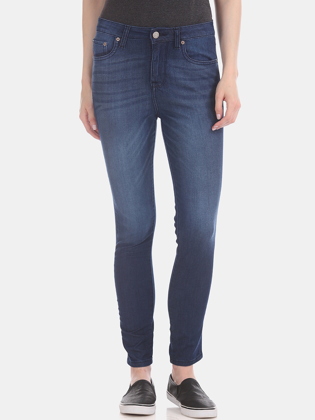 

Aeropostale Women Blue Slim Fit Low-Rise Clean Look Stretchable Jeans