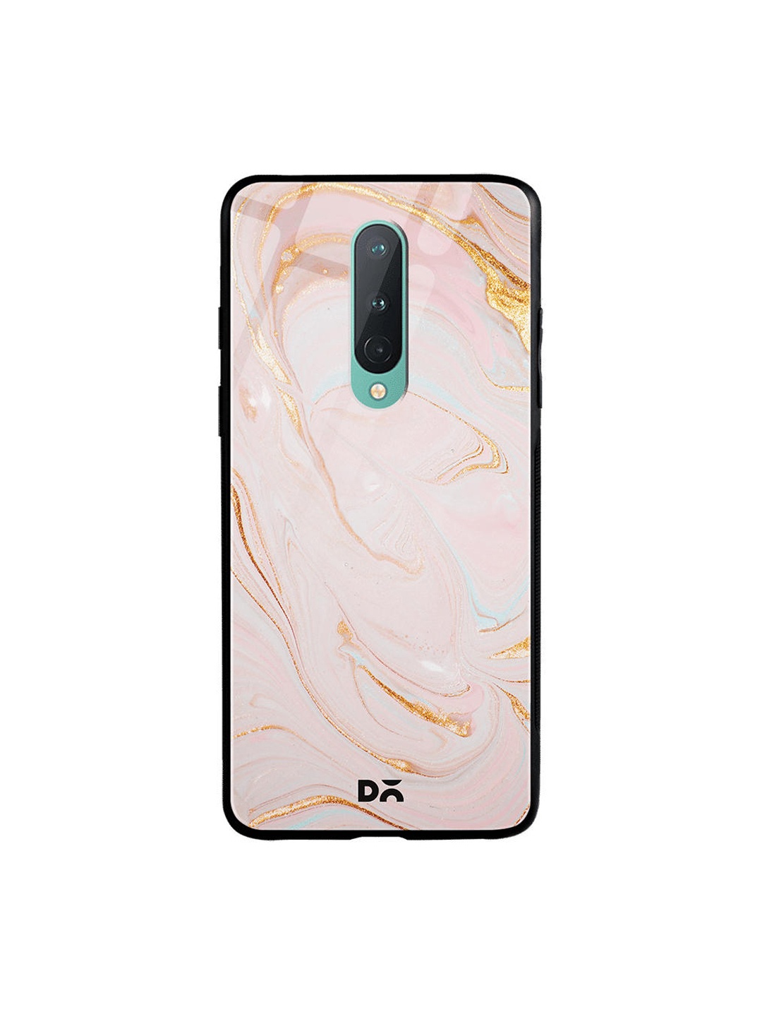 

DailyObjects Pink & Gold-Toned Magistic Marble OnePlus 8 Glass Case