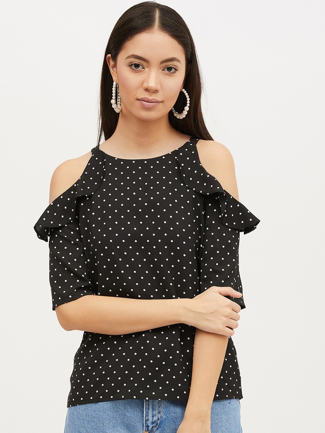 

Harpa Women Black Printed Top
