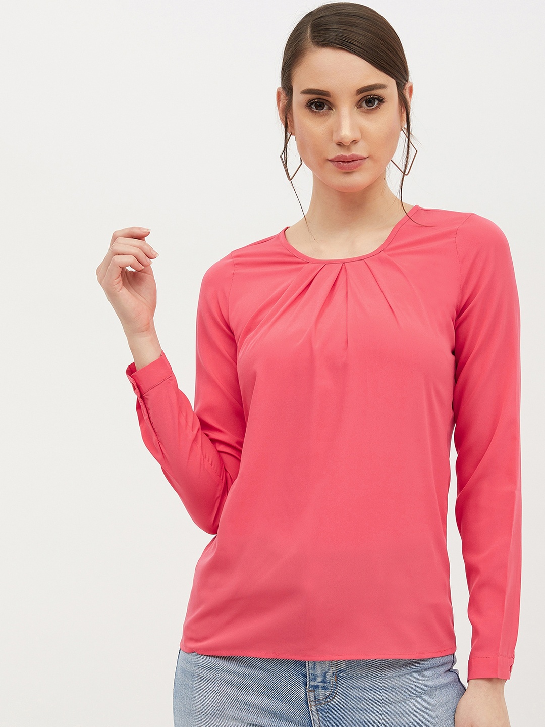 

Harpa Women Pink Solid Top