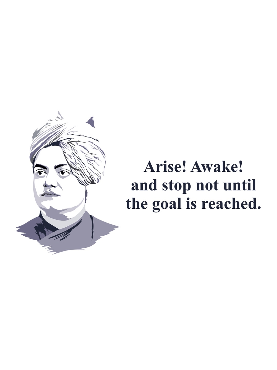 

rawpockets Grey & Black Swami Vivekanandha Quotes Wall Sticker