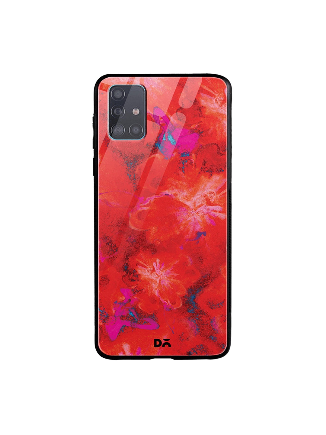 

DailyObjects Red Marble Flowers Samsung Galaxy A51 Glass Case