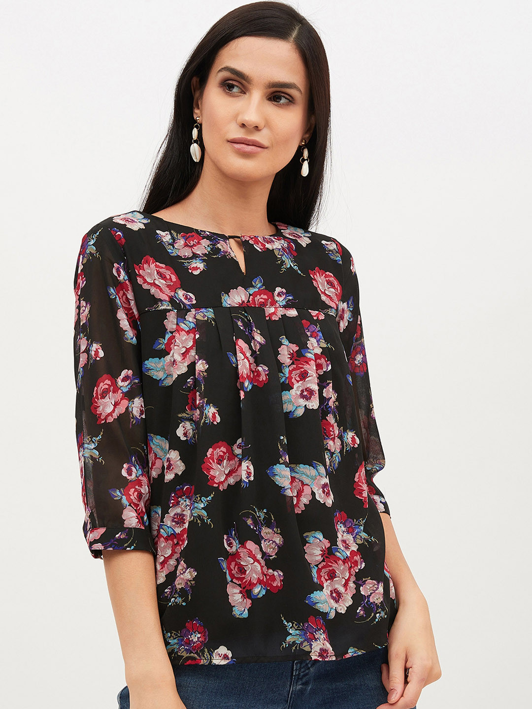 

Harpa Women Black Printed Top