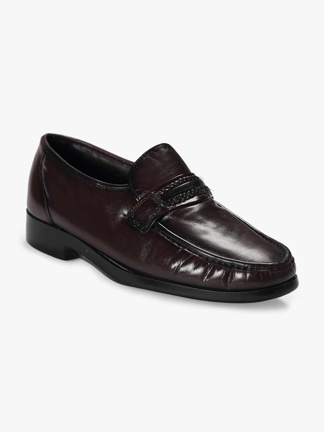 

Florsheim Men Maroon Solid Leather Formal Loafers