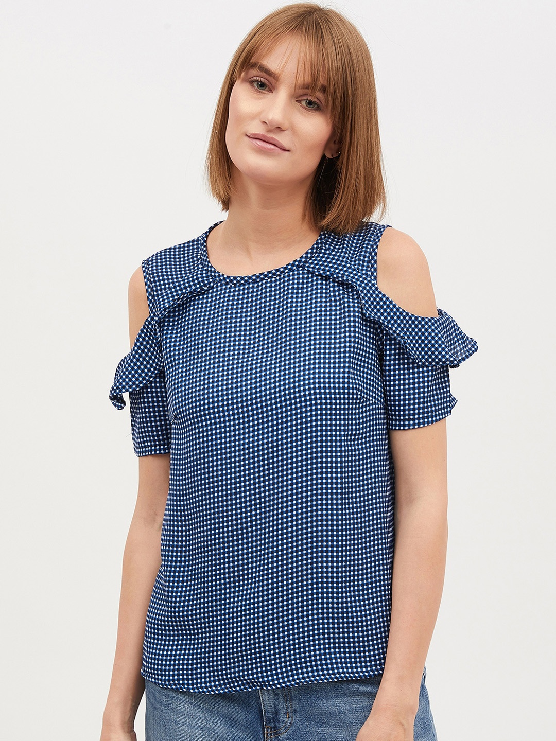 

Harpa Women Blue Checked Top