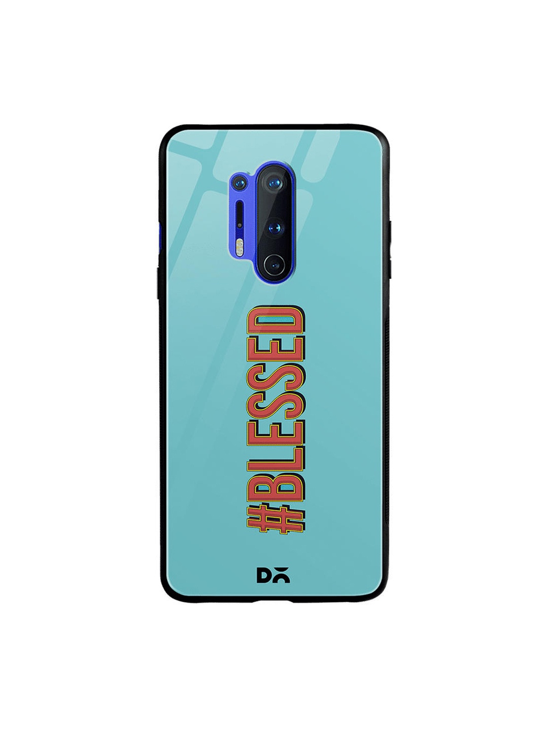 

DailyObjects Turquoise Blue & Red Blessed OnePlus 8 Pro Glass Mobile Cover