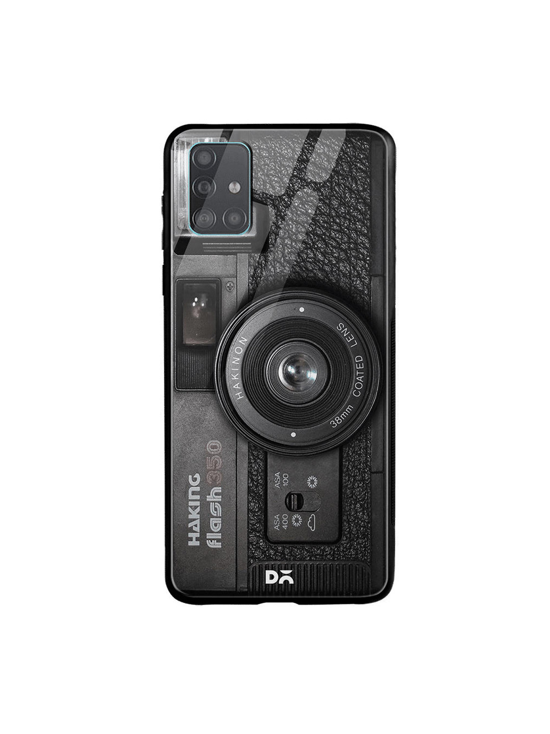 

DailyObjects Black Camera Samsung Galaxy A51 Glass Mobile Case