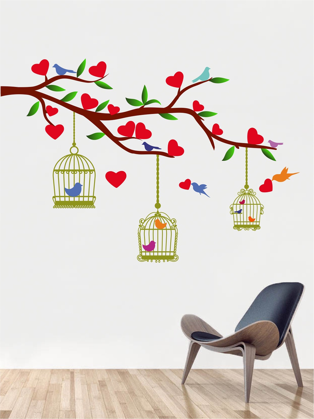 

rawpockets Birds Love Wall Stickers, Gold