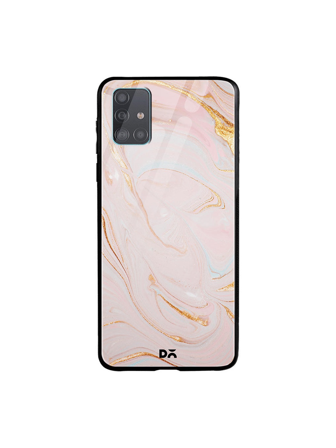 

DailyObjects Pink & Gold-Toned Magistic Marble Samsung Galaxy A51 Glass Case