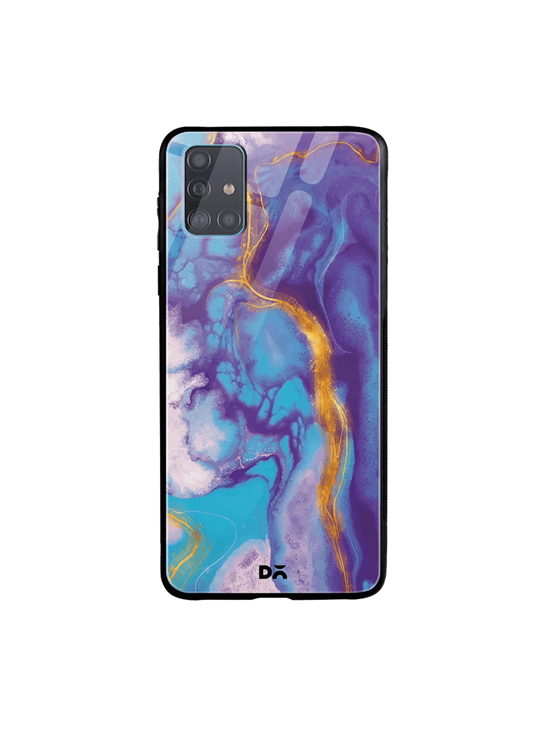 

DailyObjects Purple & Blue Marble Thunder Samsung Galaxy A51 Glass Mobile Cover