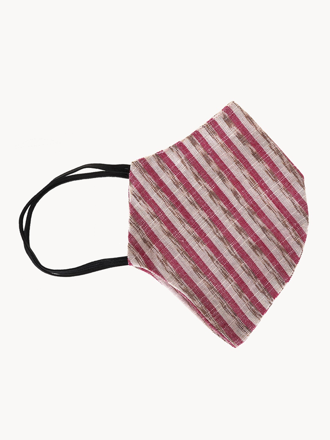

PANASH Unisex Pink & White Striped 2-Ply Reusable Anti-Pollution Outdoor Khadi Masks