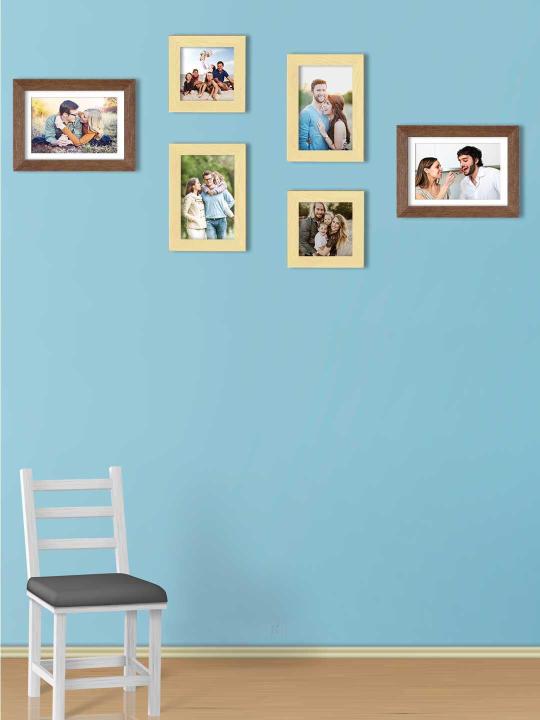 

Art Street Set Of 6 Beige & Brown Solid Individual Acrylic Photo Frames